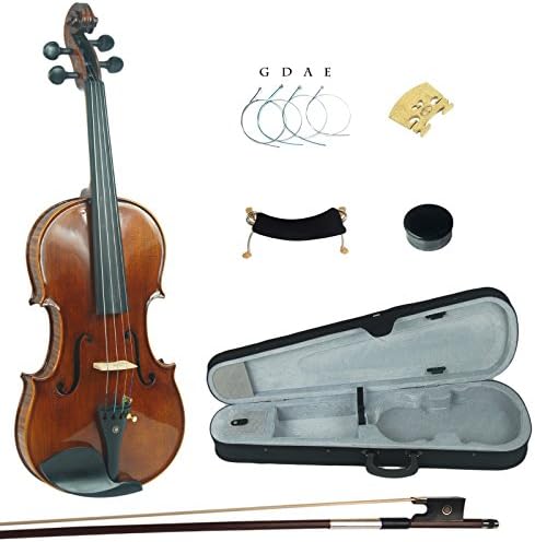 PHB1004 1/2 Handcrafted Solid Wood Student Acoustic Violin Fiddle Starter Kit