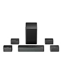 ULTIMEA 7.1ch Soundbar with Wireless Subwoofer, Virtual Surround Sound System for TV, App Control, 410W Peak Power, Sound bar for TV, 4 Wired Surround Speakers, Home Theater Sound System Poseidon D70