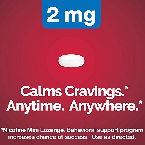 Basic Care Nicotine Mini Lozenge, Stop Smoking Aid, Nicotine Polacrilex 2 mg (Nicotine), Cherry Ice Flavor, 27Count, 27 Count