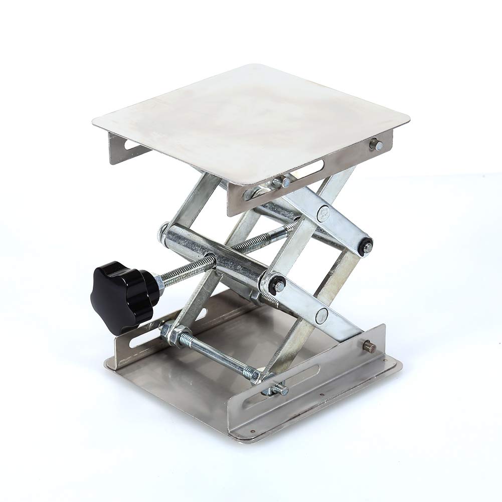 Vikye Stainless Steel Lab-Lift Lifting Platform, 100x100mm, 45-150mm Height Adjustable, 1-5kg Load Capacity, Suitable for Science Experiments