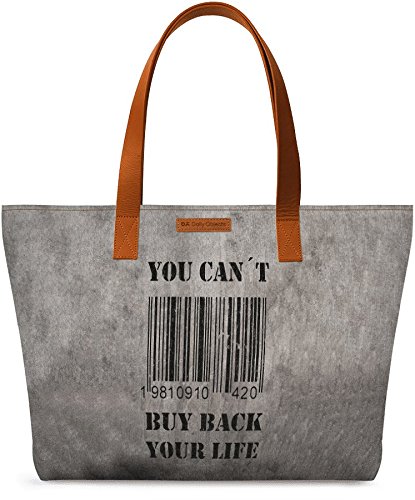 DailyObjects You Can Not Buy Back Your Life Fatty Tote Bag-Multicolour