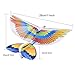 Dilwe Flying RC e-Birds, Remote Control Eagle Parrot Birds Kids Children Toys (Two Types) (Orange and Blue Wing)