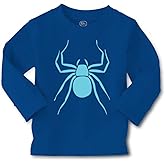 Kids Long Sleeve T Shirt Heroes Spider for Superhero Blue Spider Cotton Girls & Boys Clothes Funny Graphic Tee Royal Blue Design Only 4T