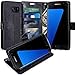 Galaxy S7 Edge Case, LK Galaxy S7 Edge Wallet Case, Luxury PU Leather Case Flip Cover with Card Slots & Stand For Samsung Galaxy S7 Edge, BLACK