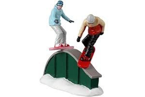 Lemax Boarding Fun #32225 Snowboarders Ride The Rails