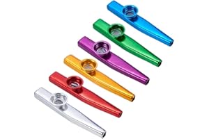 NYGHMY 6 Pcs Metal Kazoos, Musical Instruments, Kazoo Flutes, Party Favor, Gift Bag Fillers, Entertainment Gift