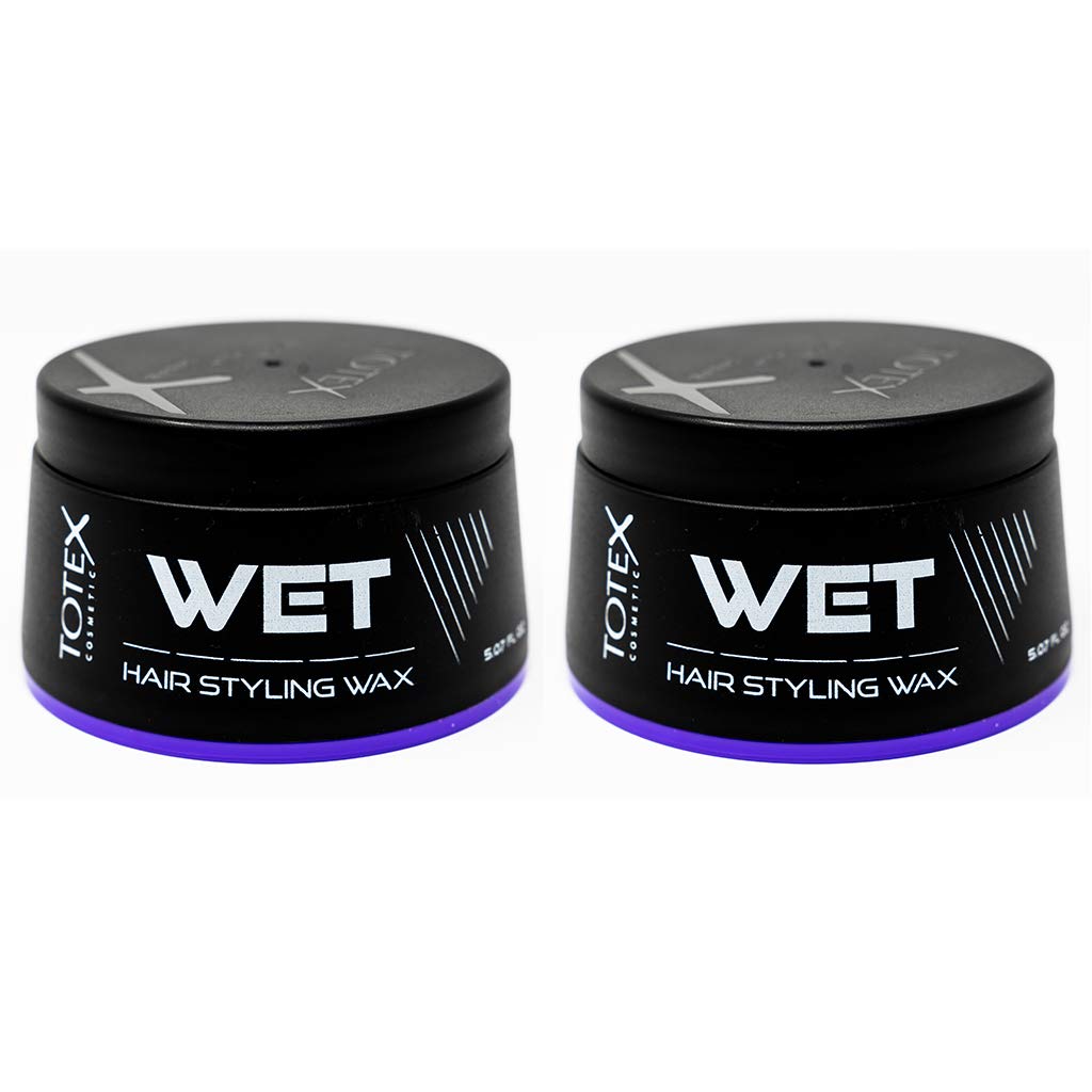 Totex Hair Styling Wet Wax 2x150 ml | Strong Hold Wet Look Hair Wax | Sweet Melon Scent Unisex Styling Wax | Texturizing Hair Paste | Professional Barber Hair Wax Pack of 2