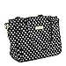 JuJuBe Be Classy Structured Multi-Functional Multi-Functional Diaper Bag/Purse, Legacy Collection - The Duchess - Black with White Polka Dots
