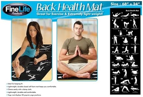 yoga mat with positions