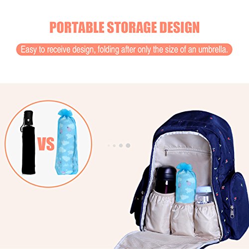 Kyapoo Nursing Breastfeeding Cover Lightweight Breathable 100% Cotton Nursing Apron for Breastfeeding Rigid Neckline Full Coverage and Adjustable Strap Blue
