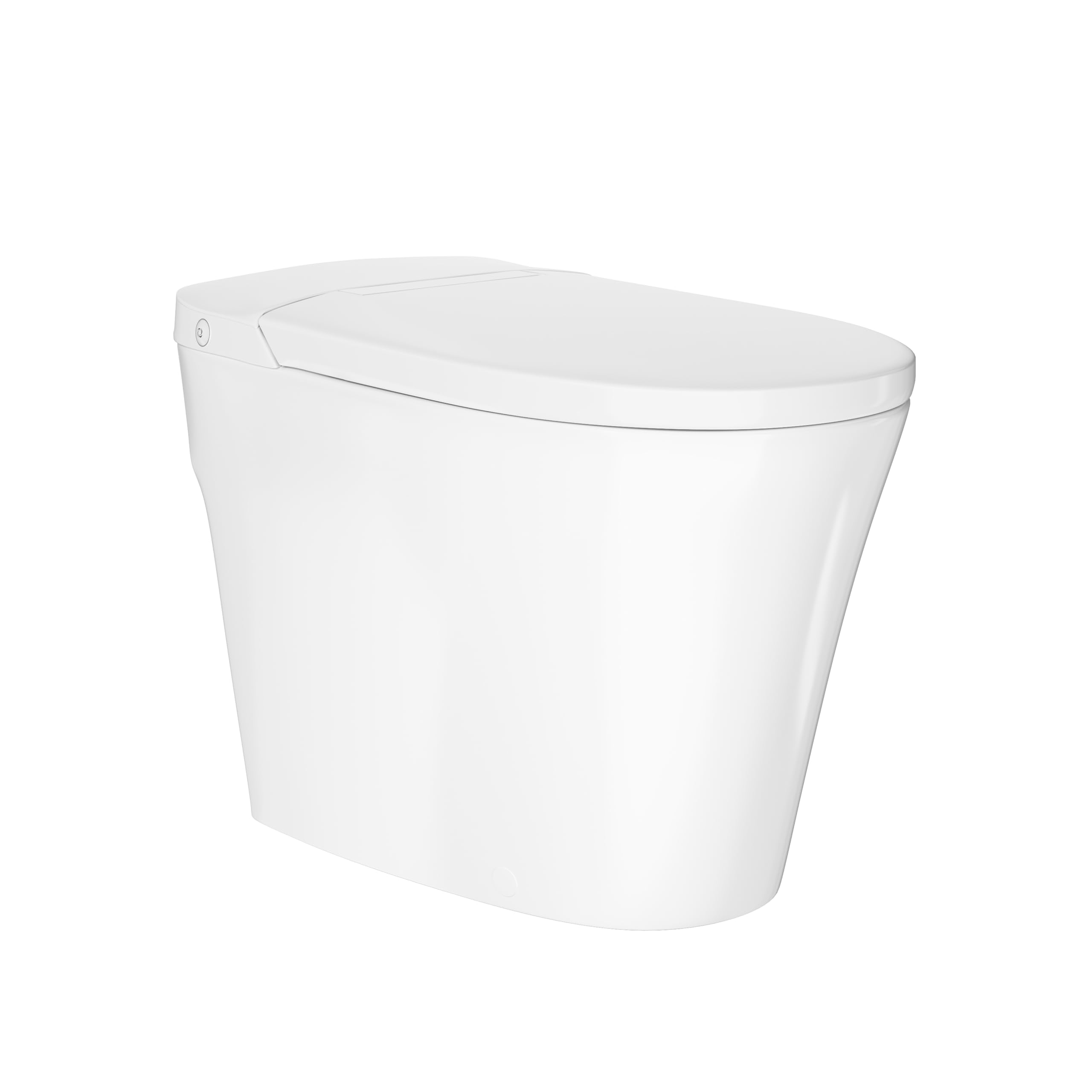 Photo 1 of *** MAJOR DAMAGE***Swiss Madison Hugo Power Flush Tankless Toilet 12" Rough-in 1.1 GPF Non-Electric ADA Toilet with Integrated Tank in Glossy White