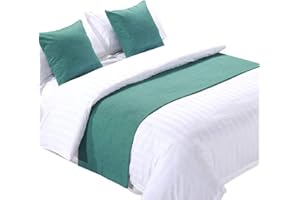 TOPLACKER Hotel Bed Runner Scarf and 2 Pillowcase Count Solid Color Soft Bedspreads Coverlets Home Decoration for Bed Cover with Matching Pillows for Twin Queen King Size Bed Queen ( Color : Fuchsia , Size : X-