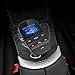 Nulaxy Bluetooth Car FM Transmitter Audio Adapter Receiver Wireless Handsfree Voltmeter Car Kit TF Card AUX USB 1.44 Display Sleep Play Mode - KM21 Black