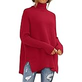 EFAN Women's Turtleneck Oversized Sweaters Long Pullover Winter Clothing 2025 Trendy Fashion Knit Tunic Fall Outfits