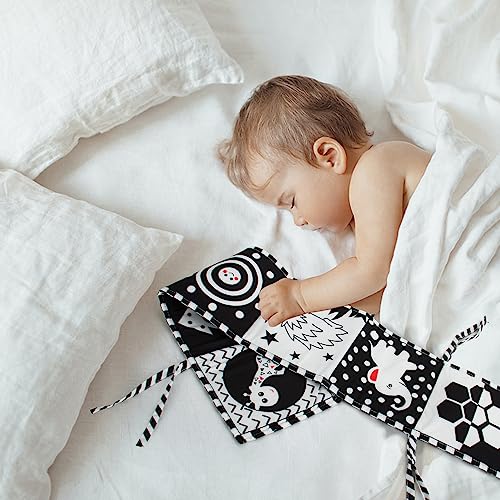 Cawgug Black and White Books High Contrast Baby Toys 06 Months Baby