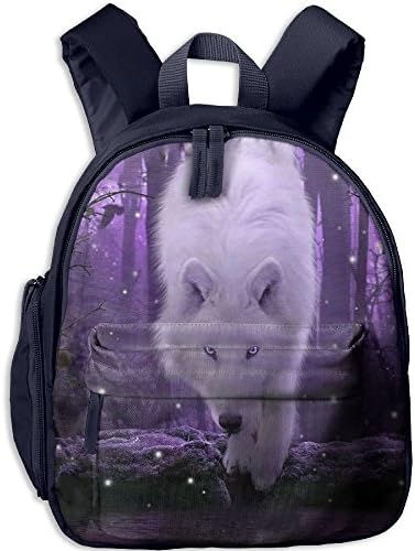 Purple Eyes Wolf Coustom Child Schoolbags Zip-up Bookbag School Bags Backbag For Teen Girl Boy