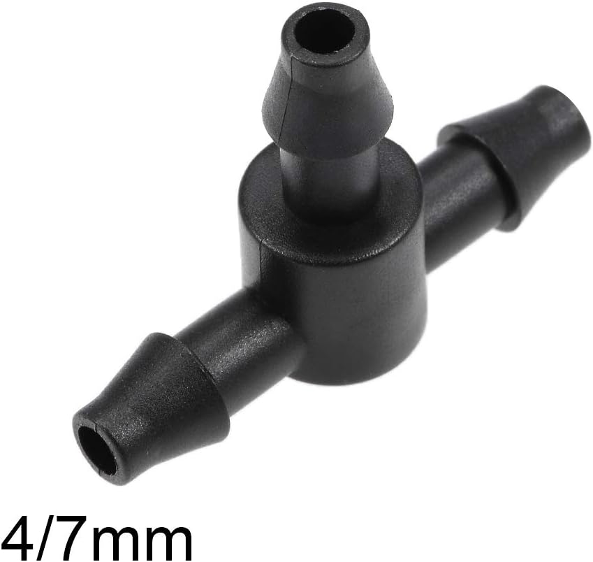 sourcing map Barb Drip Tee Pipe Connector 4/7mm Hose Fitting 3 Way for Garden Agricultural Irrigation System Plastic 25pcs - Image 5