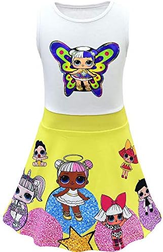 Girls LOL Surprise Doll Princess Dress Cute Kids Party Dress 3-9Years