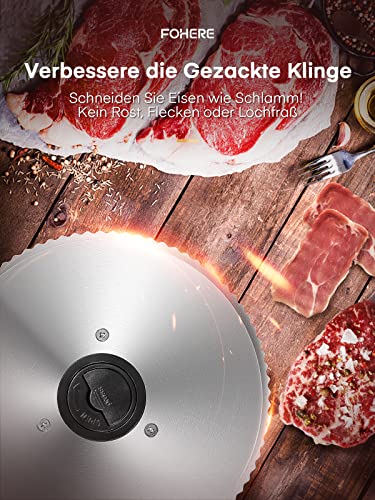 Electric 200 Watt Universal Slicer for Home Use, Professional Bread Slicer with Removable 2 x 19 cm Blade, 0-15 Precise Thickness Button Cut Meat Ham Bread Fruit Safety Protection