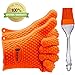 NEWEST 2016 EDITION Heat Resistant Silicon Gloves For Barbecue & Oven Use, Made For Grilling, Cooking & Baking + Bonus Silicone Brush By Eco Grab - 1 size fit all