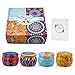 Y YUEGANG Scented Candles Gift Set, Natural Soy Wax Portable Travel Tin Candles, Perfect Women Gift for Stress Relief and Aromatherapy Relaxation - 4 Pack(Lemon, Fig, Lavender, Spring Fresh)