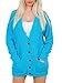 Purple Hanger Women's Long Sleeve Cable Knit Knitted Boyfriend Cardigan 12-14 Turquoise