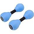 MISNODE 2 pcs Water Floating Dumbbells,EVA Foam Water Aerobic Exercise Foam Dumbbells,Hand Bar for Pool Fitness Exercise Water Aerobics,for Swimming Pool