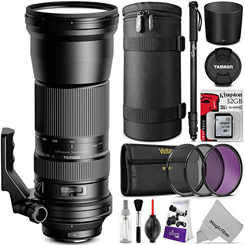 Tamron AFA011C700 SP 150-600mm f/5-6.3 Di VC USD Zoom Lens for CANON DSLR Cameras w/ Essential Photo and Travel Bundle