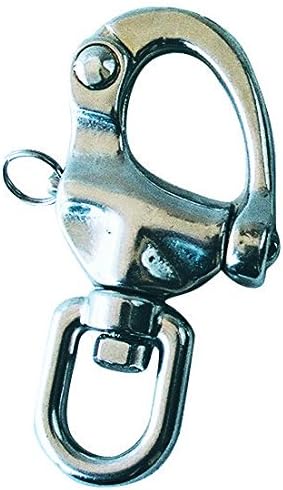 Stainless Steel Swivel Snap Shackle With Eye, 2-3/4"