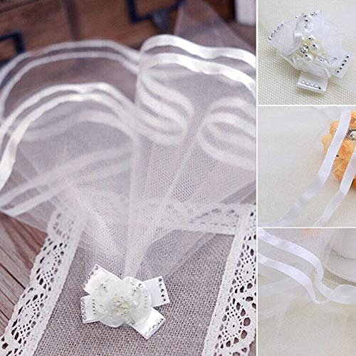 STORE-HOMER - Classic Wedding Veil Bridal Costume Boutique Puppy Cat Pets Accessory Grooming Wedding Decoration - Thumbnail 2