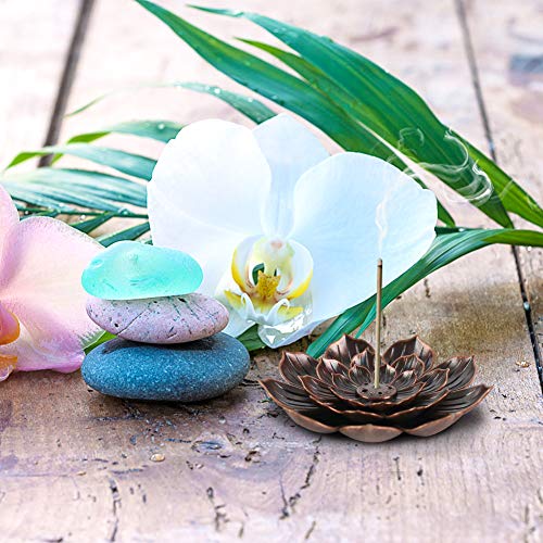 DomeStar Incense Sticks Holder, 3.5 Inch Incence Holder Brass Stick Incense Burner Insence Ash Catcher