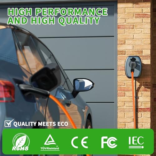 Type 2 to GBT EV Charging Cable 22kW | 32A 5M 3-Phase Mode 3 IP55 Fast Charging | with Carry Bag &Rain Cover | Compatible with BYD Atto 3, Han, Tang | Home & Public Stations – Orange