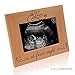 KATE POSH Love at First Sight Sonogram Photo Frame - Engraved Natural Solid Wood Picture Frame (3 1/2 x 5 Horizontal)