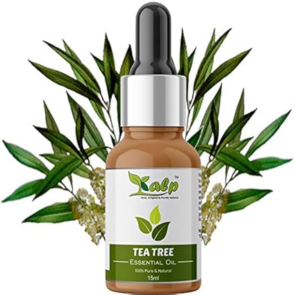 Kalp Tea Tree Essential oil,100% Natural, Pure, Undiluted,Therapeutic grade, Antifungal & Antibacterial benefits, Good for Skin, Hair, Nail, Acne & Dandruff Care -15ml
