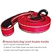 Dog Leash 6ft Long Traffic Padded Two Handle Heavy Duty Double Handles Lead for Training Control 2 Handle Leashes for Large Dogs or Medium Dogs Reflective Pet Leash Dual Handle Red