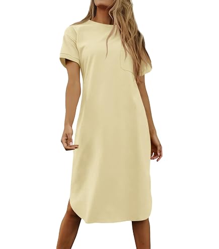 tan t shirt dress Hanes Originals Women's SuperSoft T-Shirt Cocoa Butter M shirt dress style is perfect for sleeping or lounging (or both) Time and Tru Women's T-Shirt