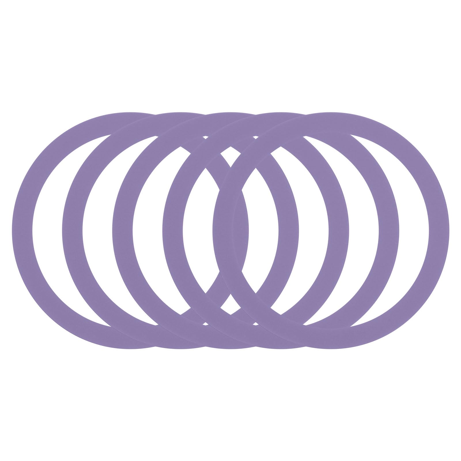 Photo 1 of uxcell 5Pcs Magnetic Adapter Ring, Universal Magnetic Wireless Charger Conversion Kit Sparkle Magnetic Metal Ring Adhesive Sticker Ring for Phone Case, Light Purple