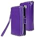 E LV Purse Case for Samsung Galaxy S6-2IN1 (CASE Cum Purse) PU Leather flip Wallet Bag Pouch Case Cover for Samsung Galaxy S6 - Purple