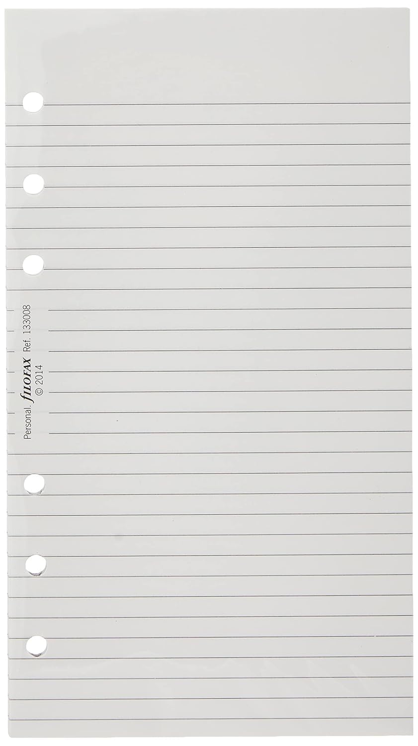 Filofax Personal Ruled Notepaper - White