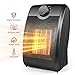 Space Heater, Quiet Mini Electric Ceramic Heater, Adjustable Thermostat, Over-Heat Protection and Multifunctional Portable 750W/1500W Heater Fan for Home and Office Indoor Use
