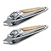 uxcell Silver Tone Oblique Mouth Design Side Slanted Finger Nail Clipper Cutter 2 Pcs