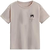 SOLY HUX Boy's Graphic Tees Palm Tree Print Short Sleeve Crew Neck Summer Trendy T-Shirts Clothes for Teen Boys