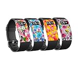 Baaletc ® Cute Silicone Replacement Band Cover Bundle/ Wireless Activity Wristband Accessories 4-in-1 Sock Pack For Fitbit Charge HR