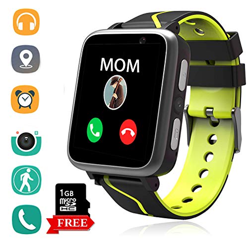 Kids Smart Watch with MP3 Player, Student Music Smartwatch Phone with 2 Way Calls LBS Tracker Camera SOS Flashlight Alarm Clock Sport Wristband Birthday Gifts Watches Compatible with Android iOS