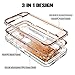 Dexnor iPhone 8 Case, iPhone 7 Case, Glitter 3D Bling Sparkle Flowing Liquid Case Transparent 3 in 1 Shockproof TPU Silicone + PC Protective Defender Cover for iPhone 8/7/6s/6 - Light Brown