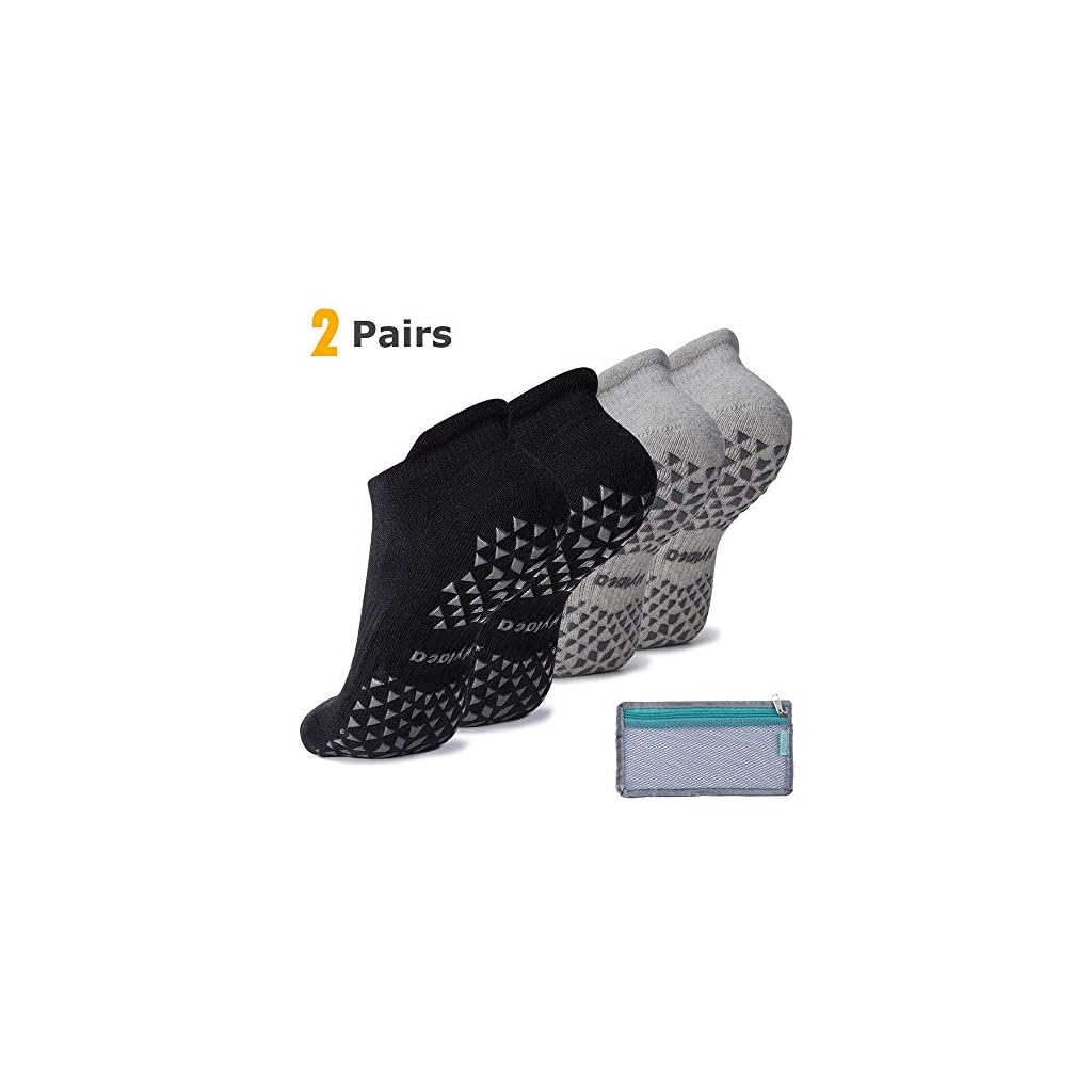 Hylaea Womens & Mens Nonslip Grip Socks for Yoga, Pilates, Hospital