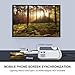 Mini Video Projector,4000 Lux Home Movie Projector,200” Display HD LCD Projector 1080P Supported,Work with Phone, PC, Mac, TV Stick, PS4, HDMI, USB for Home, Office and Outdoor (Silver)thumb 2