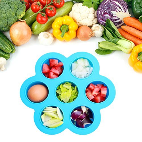 JER Silicone Moules à oeuf Dispositif Ustensiles de Cuisine pour pot instantané 5,6,8 qt Contenants de stockage de moules réutilisables Aliments pour bébés faits maison - Légumes, purées de fruits