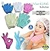 Exfoliating Gloves for Body by Bubulax 5 Pairs Bulk - 10 Gloves, Bath Gloves, 1 White Glove Set, Cellulite Scrubber, Shower Gloves, Reduce Acne Scars, Exfoliator Glove Men and Women, Exfoliate at Home
