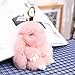 YISEVEN Bunny Stuffed Animal Plush Toy Rabbit Fur Keychain Fluffy Soft Cute Fuzzy Accessories Furry Ball Key Chain Gift for Women Teens Girls Kids Backpack Purse - Pink